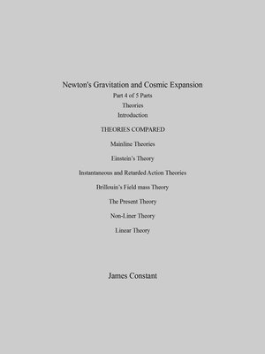 cover image of Newton's Gravitation and Cosmic Expansion (IV Theories)